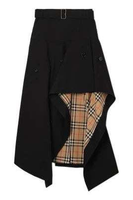 Heather Asymmetrical Trench Skirt