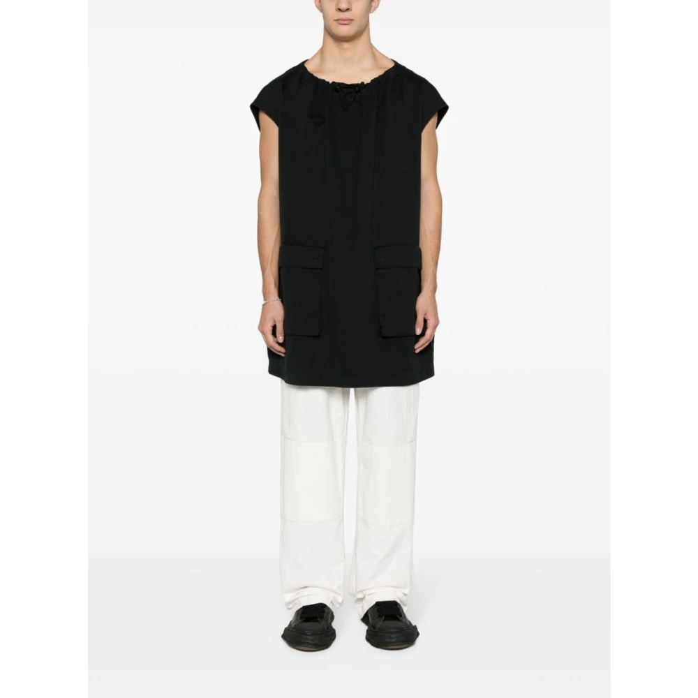 MM6 Maison Margiela Gabardine Mini Jurk met Klepzakken Black Dames