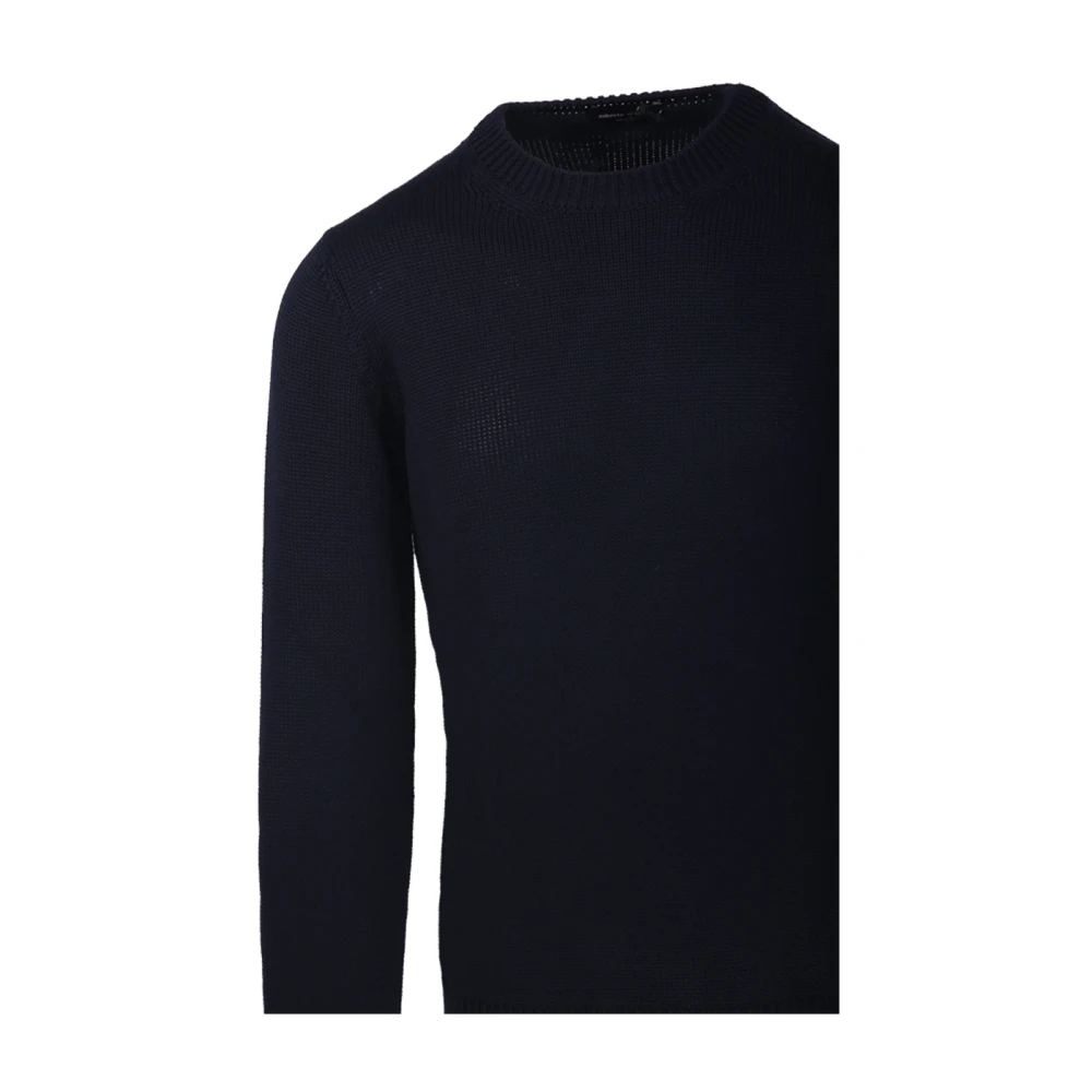 Roberto Collina Navy Ronde Hals Sweater Blue Heren
