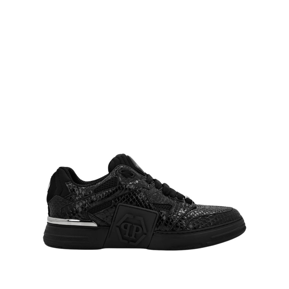 Philipp Plein Stiliga Sneakers för Modeintresserade Black, Herr