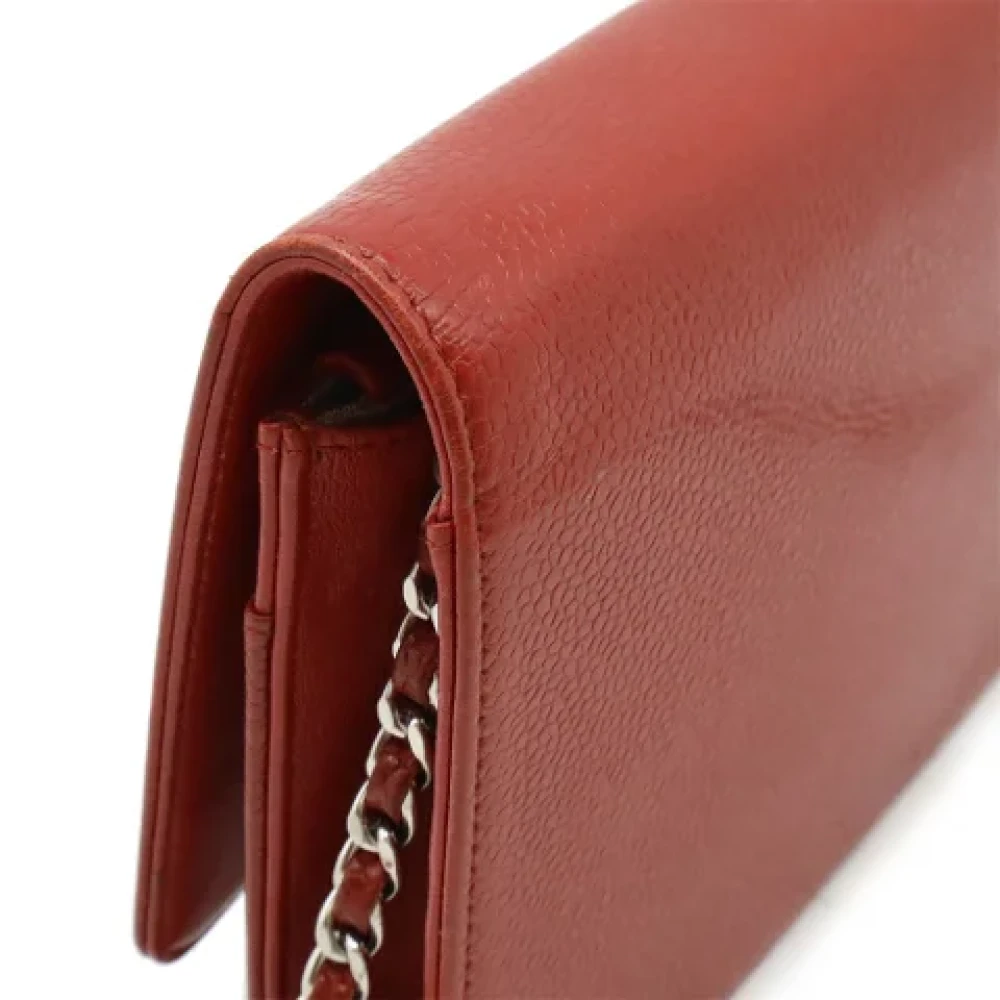 Chanel Vintage Pre-owned Leather shoulder-bags Red Dames