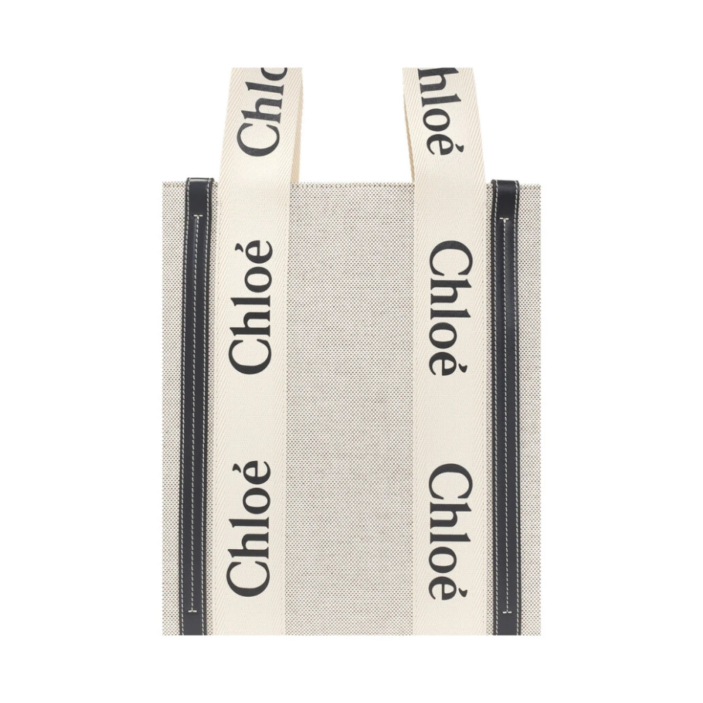 Chloé Grote Houten Tote Tas White Dames