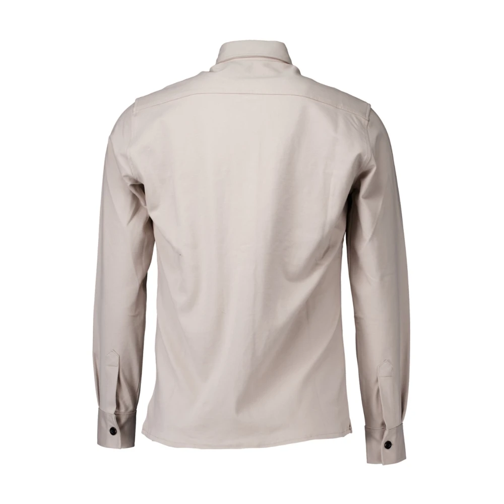Genti Midtown Overshirt Lichtbruin Beige Heren