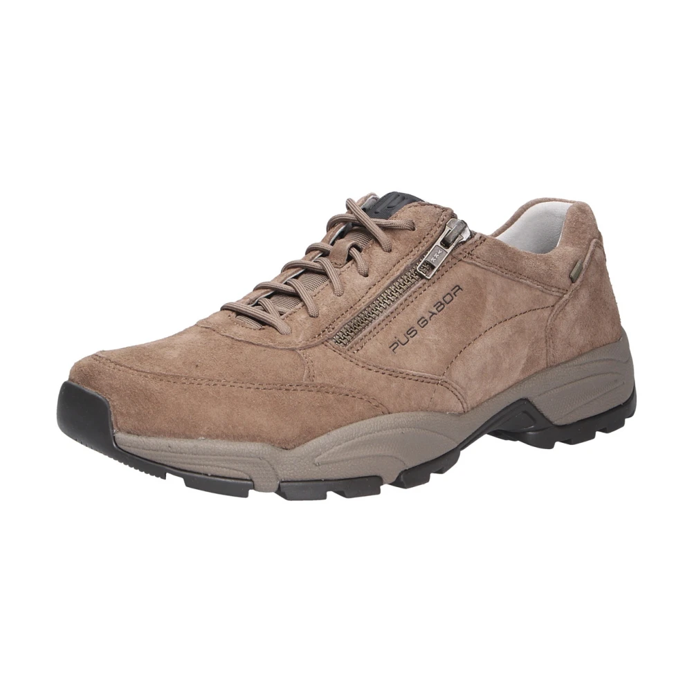 Gabor Velours Vetersneaker voor Heren Heren Schoenen Beige