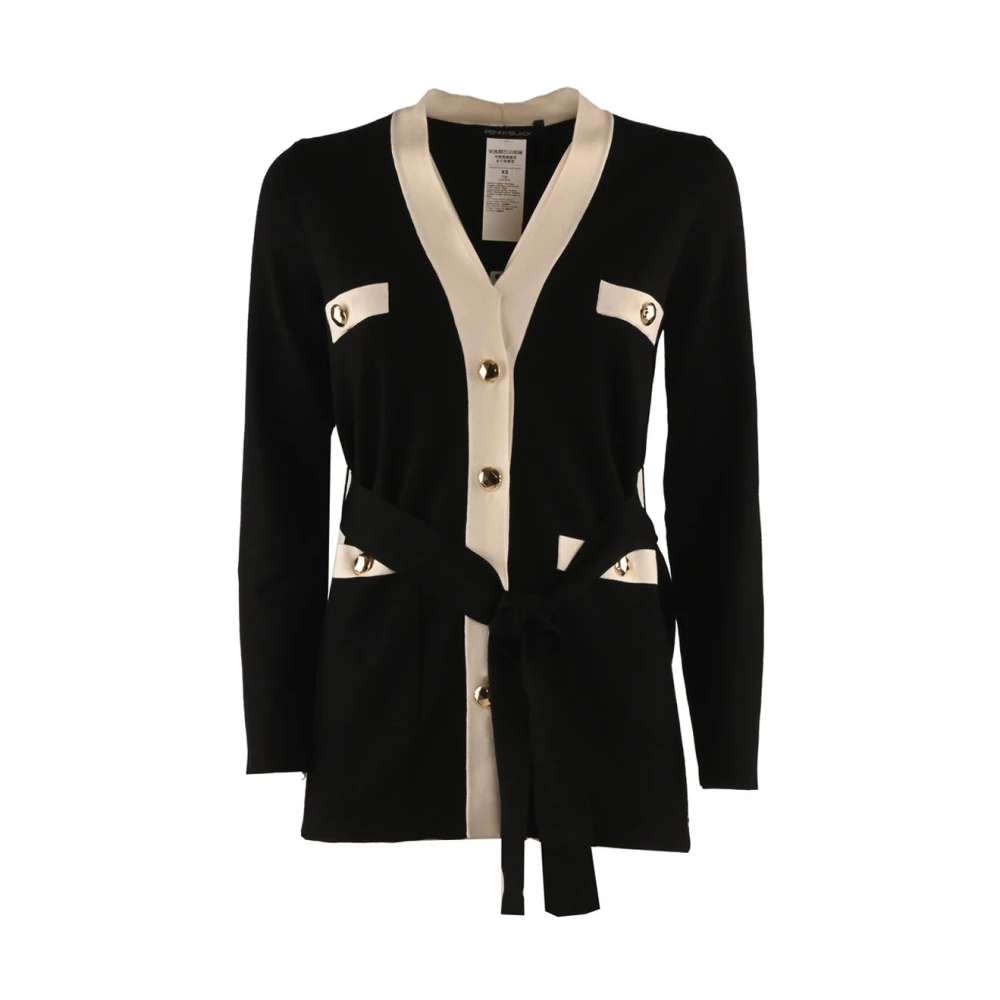 Pennyblack Viscose Cardigan met Juweelknopen Black Dames