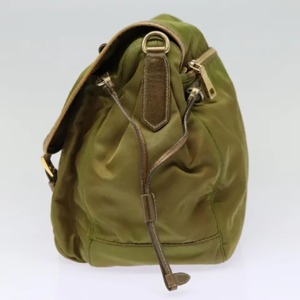 Prada Vintage Pre-owned Nylon shoulder-bags Brown Dames