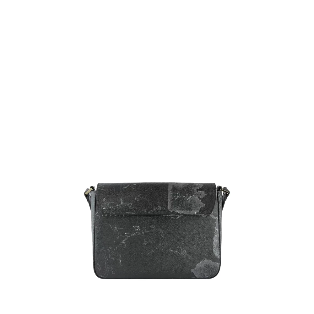 Alviero Martini 1a Classe Zwarte schoudertas met Geo Beige details Black Dames