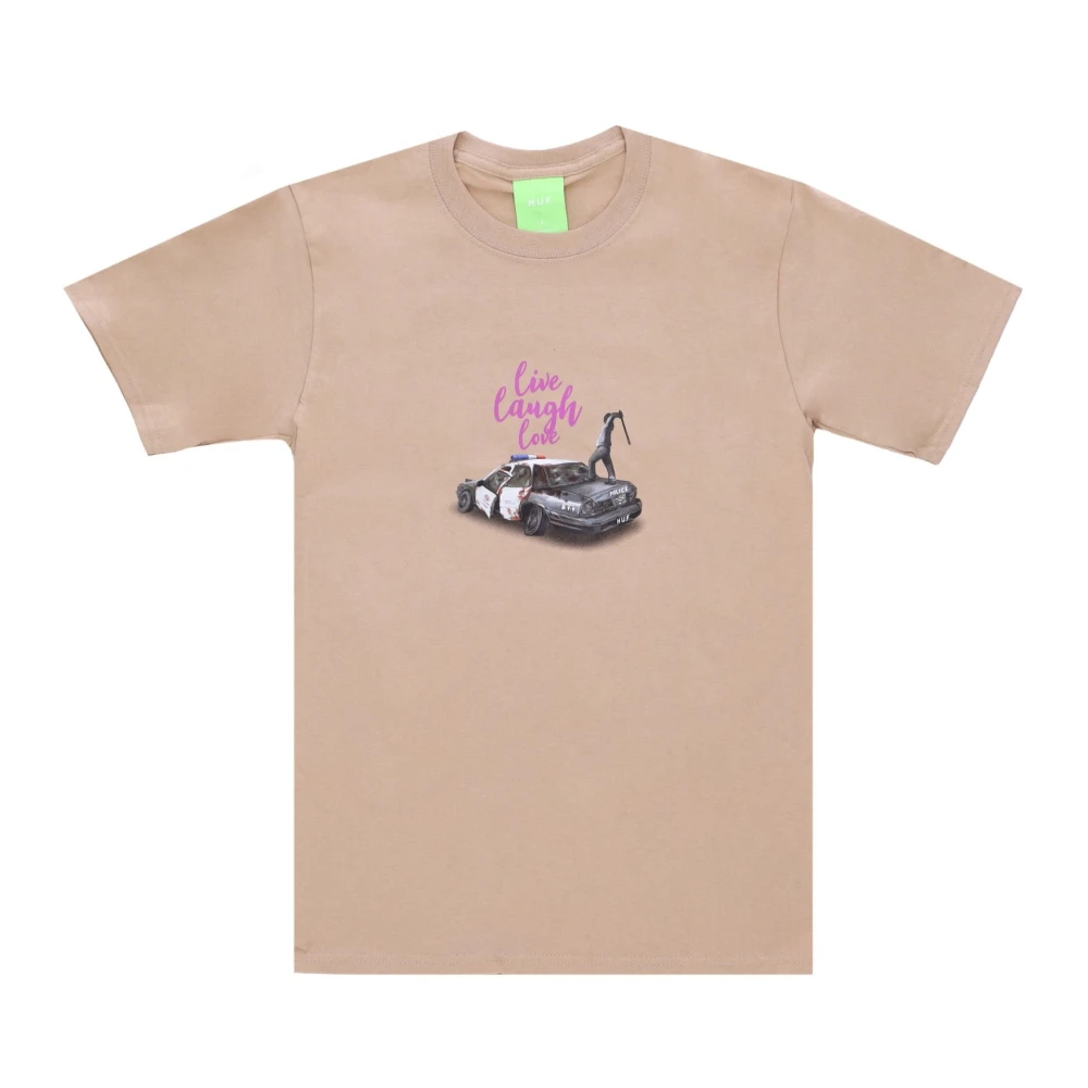 HUF Live Laugh Love Print Tee Sand Beige Heren