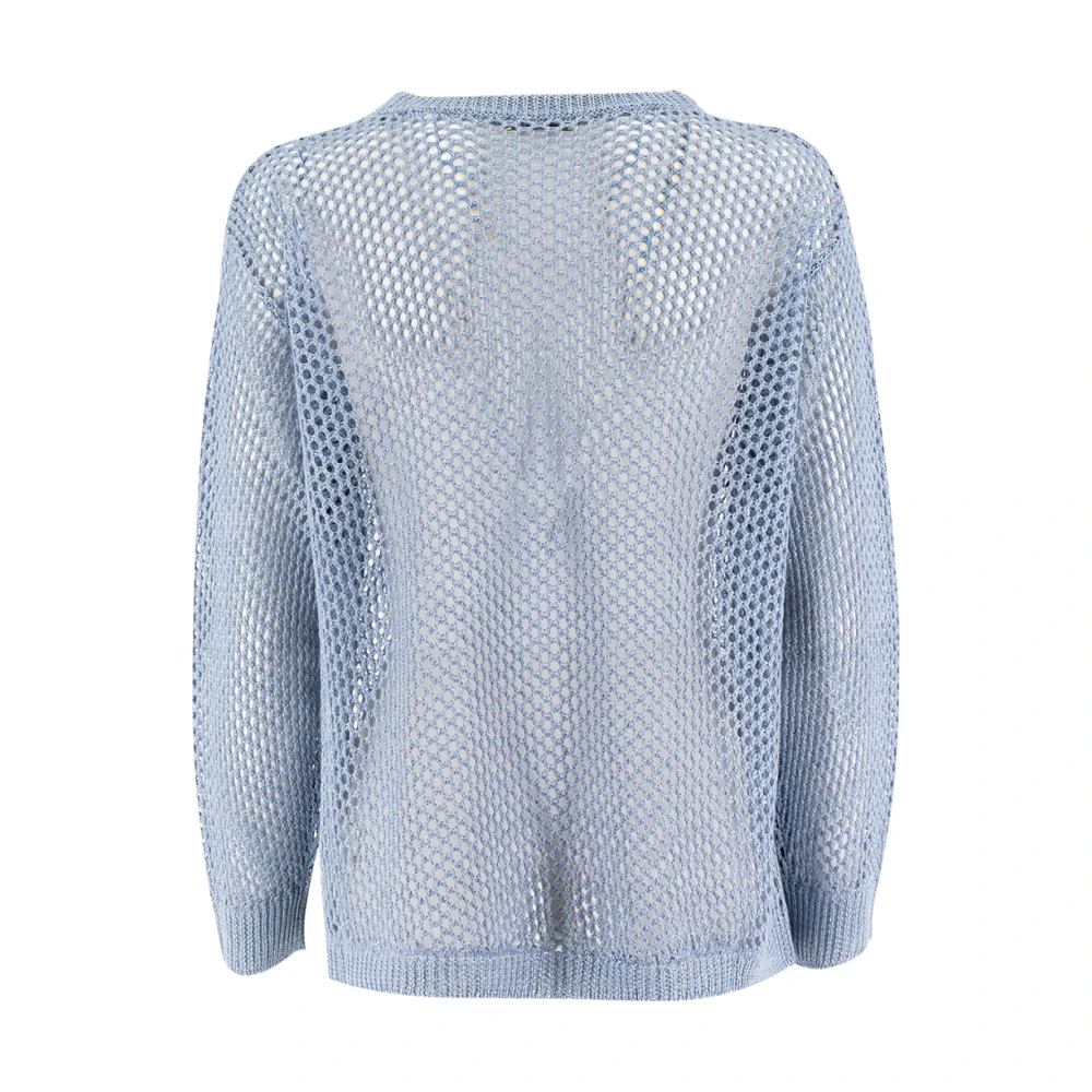 Panicale Round-neck Knitwear Blue Dames