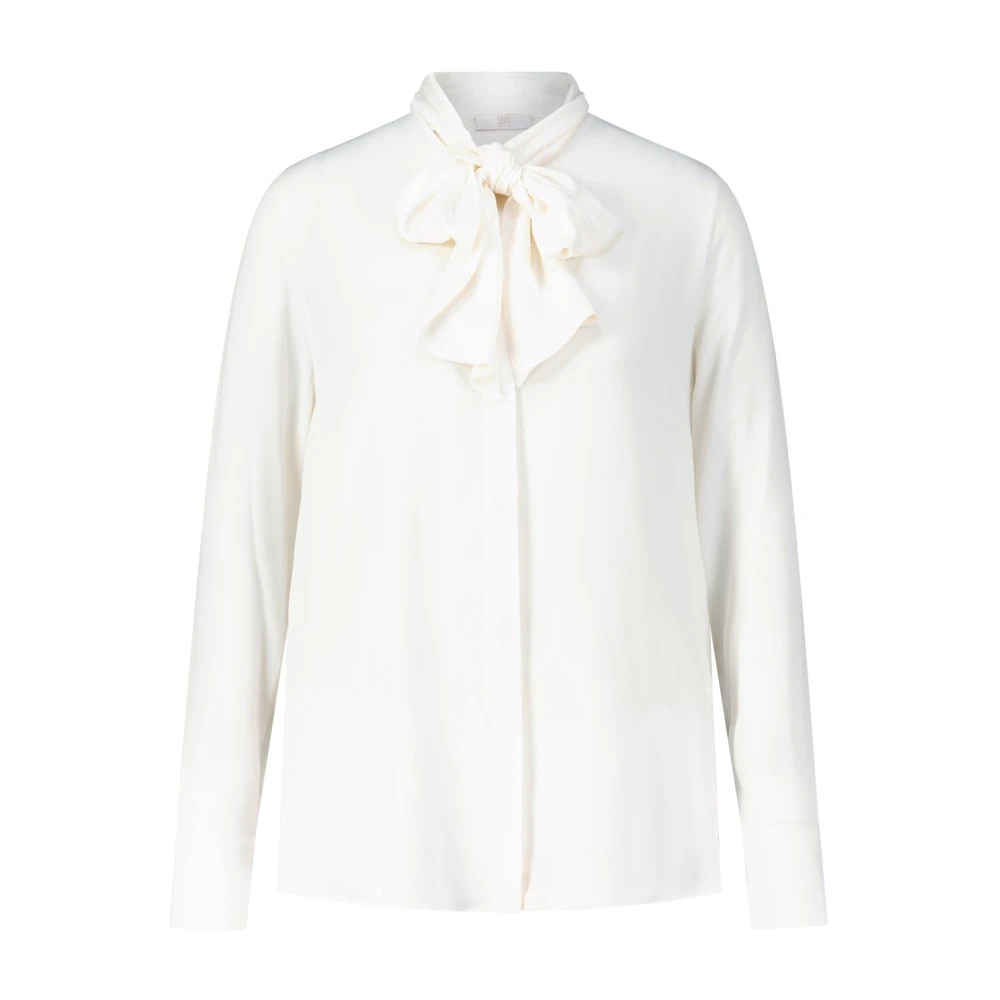 RIANI Zijden strikblouse White Dames