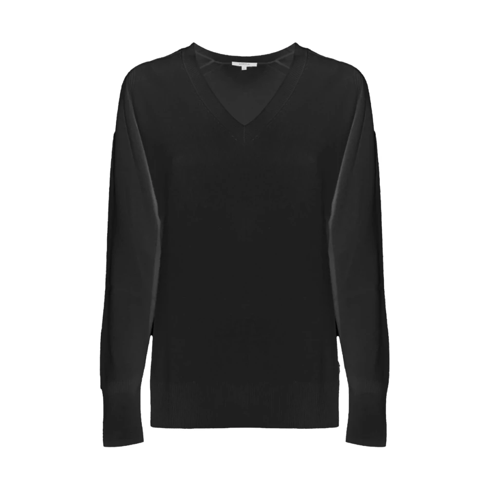 Kocca Kasjmier Truien V-Hals Zacht Wol Black Dames