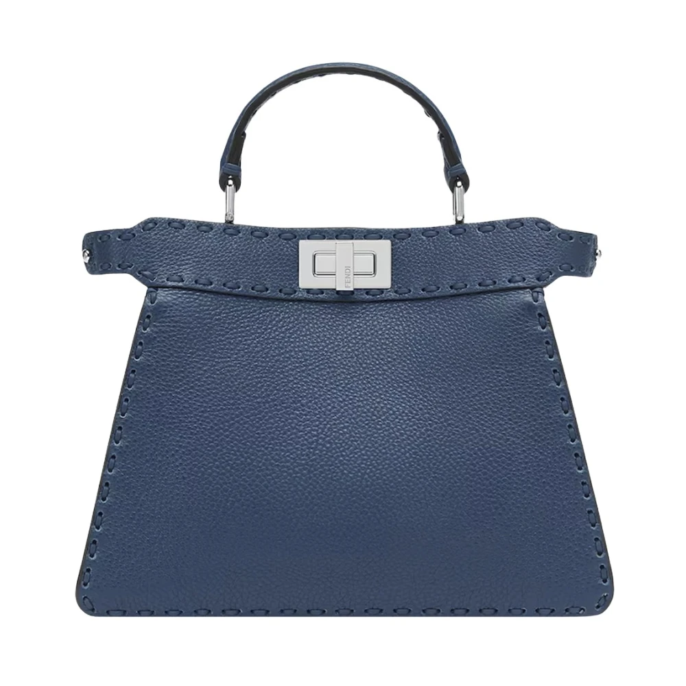 Fendi Blauwe Schoudertas van Kalfsleer Italië Blue Dames