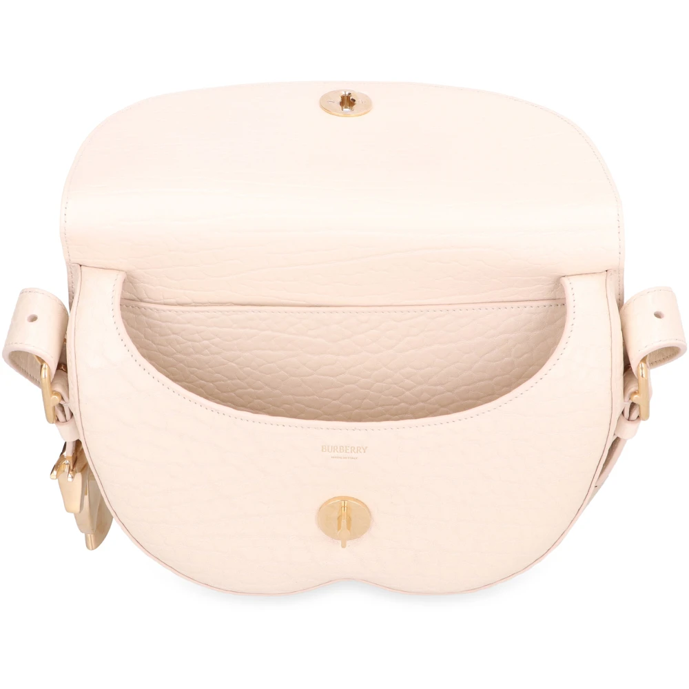 Burberry Crossbodytas van Geperst Leder Beige Dames