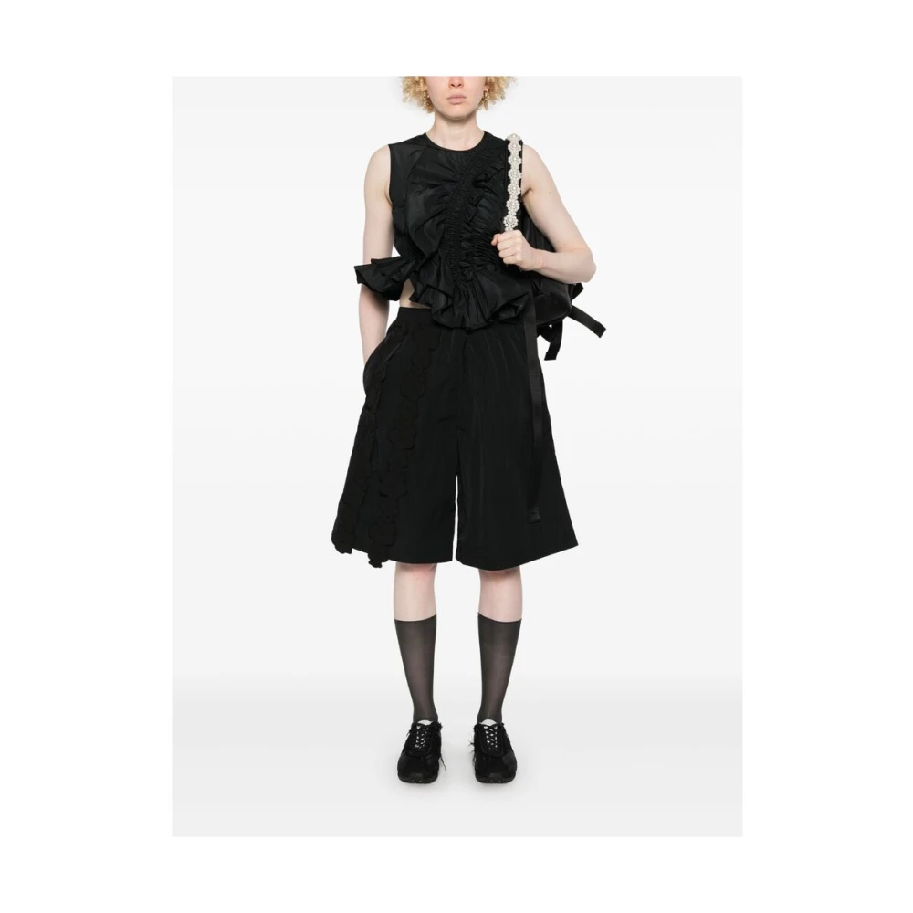 Cecilie Bahnsen Zwarte Elastische Taille Zijgleufzakken Black Dames