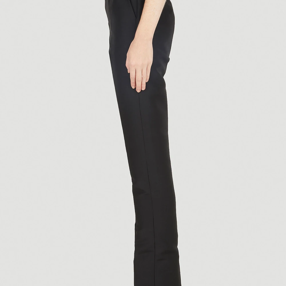 Capasa Milano Moderne Militaire Wollen Broek Black Dames