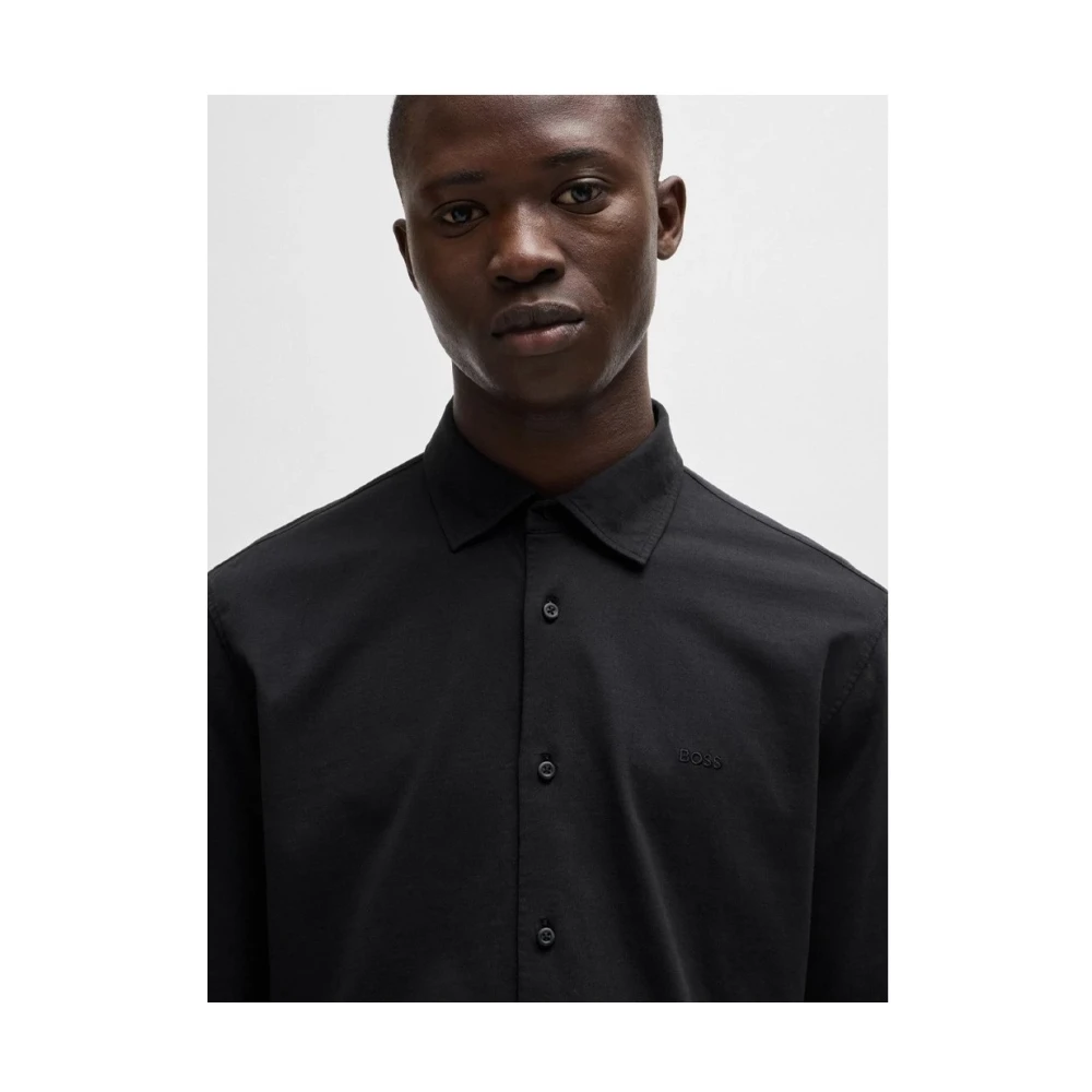 Hugo Boss Stijlvol Overhemd voor Mannen Black Heren