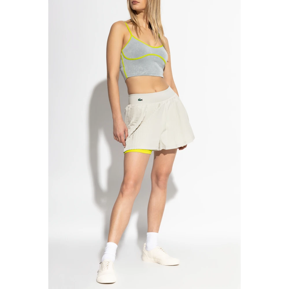 Lacoste Geplooide shorts Gray Dames