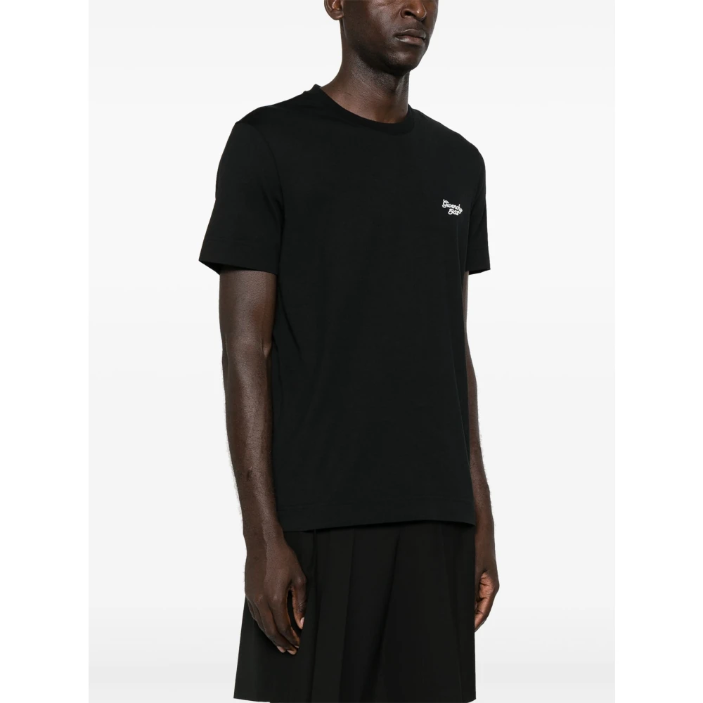 Givenchy T-shirt met logo-borduursel Black Heren
