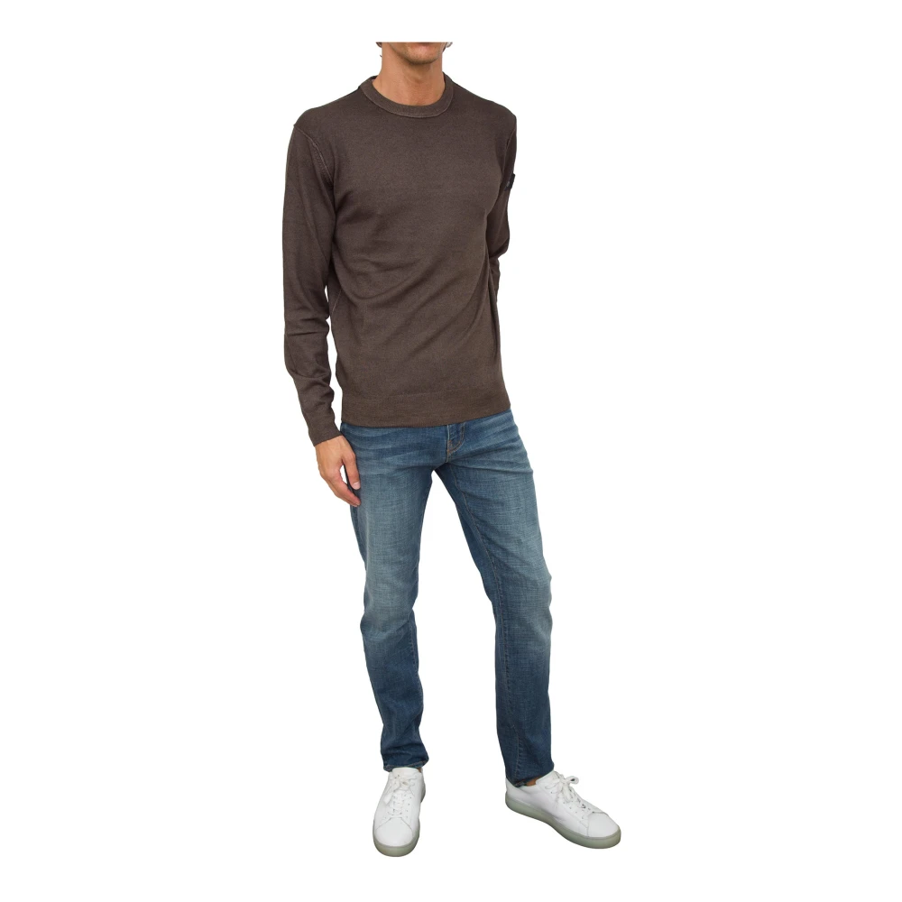 Peuterey Bruine Gebreide Trui Brown Heren