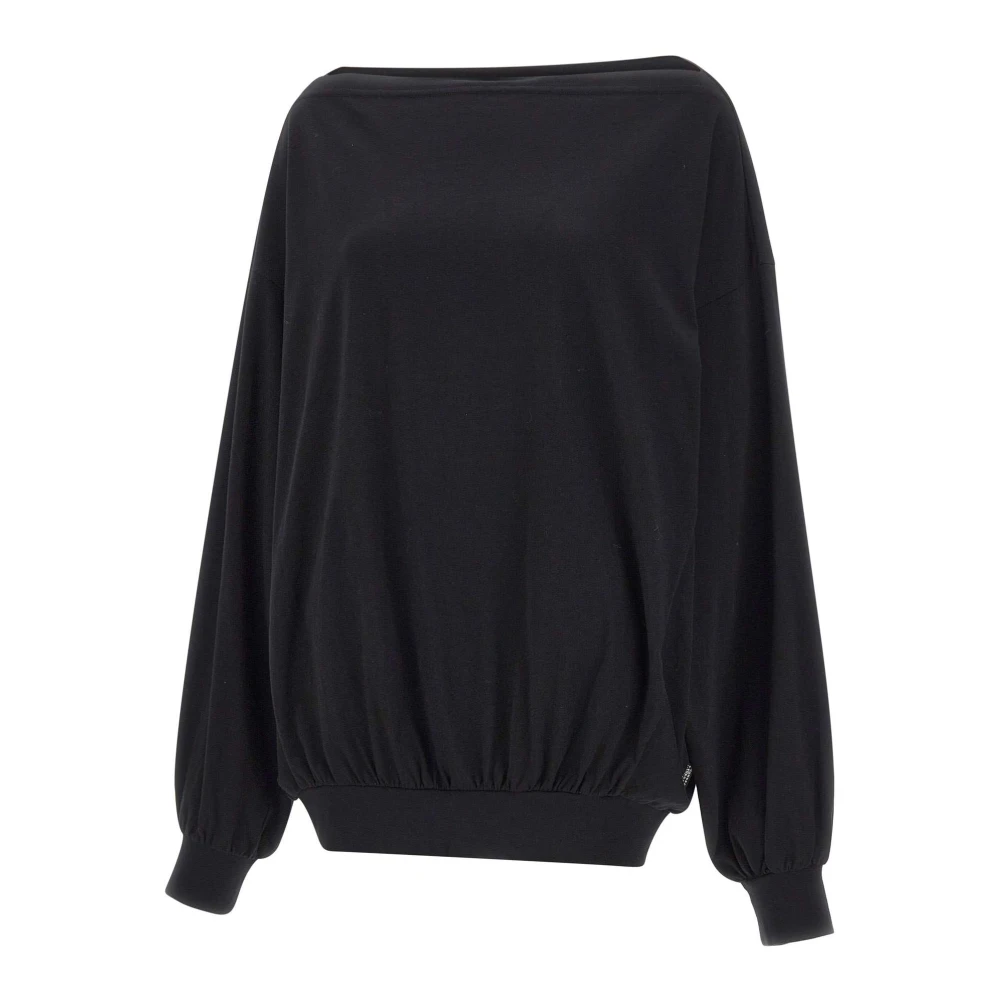 Mm6 Maison Margiela Donna Nero - Maglia Girocollo - Knitwear - M