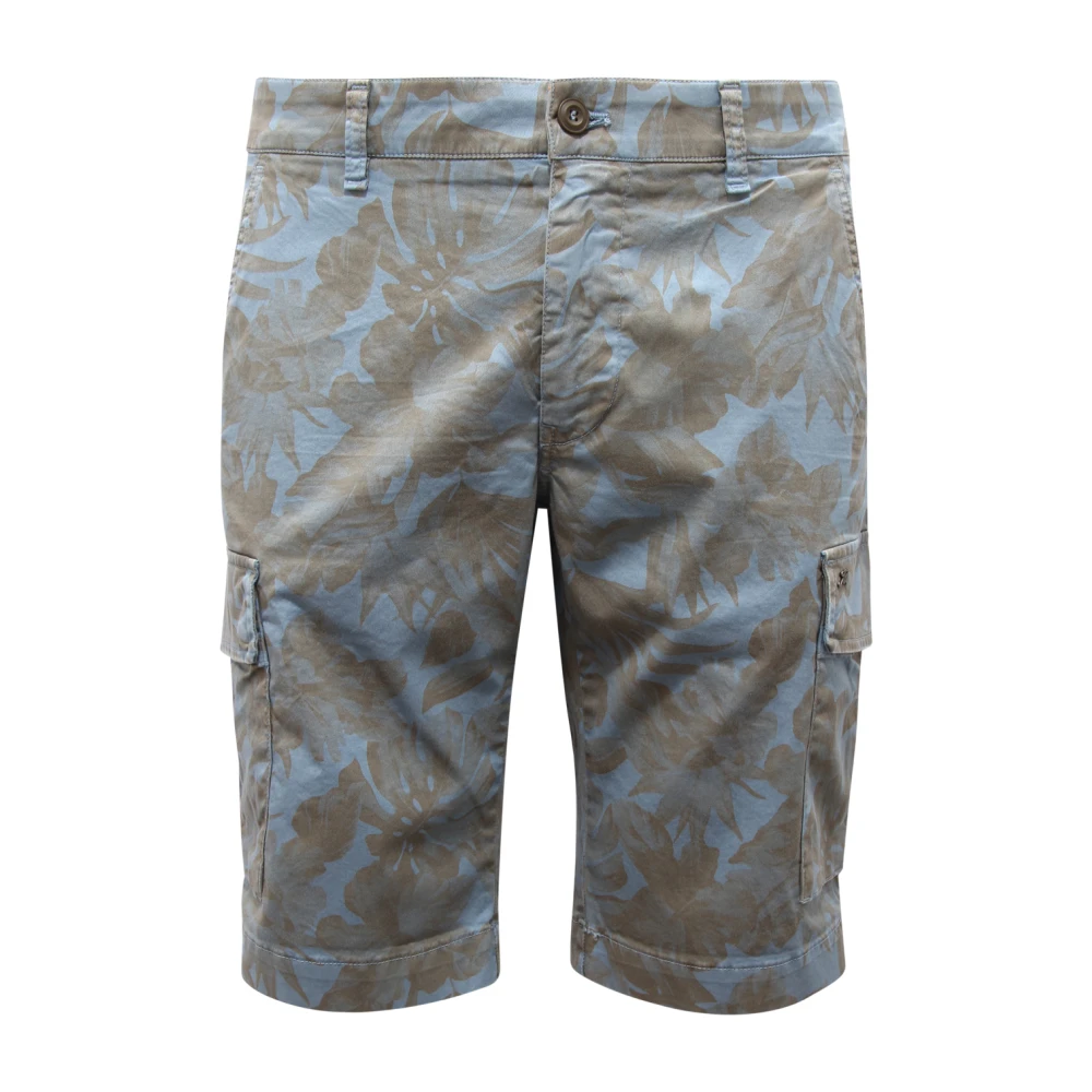 Mason's Mannelijk Blauw Korte Broeken Heren, L, Leer, Bermuda Cargo Chile Shorts