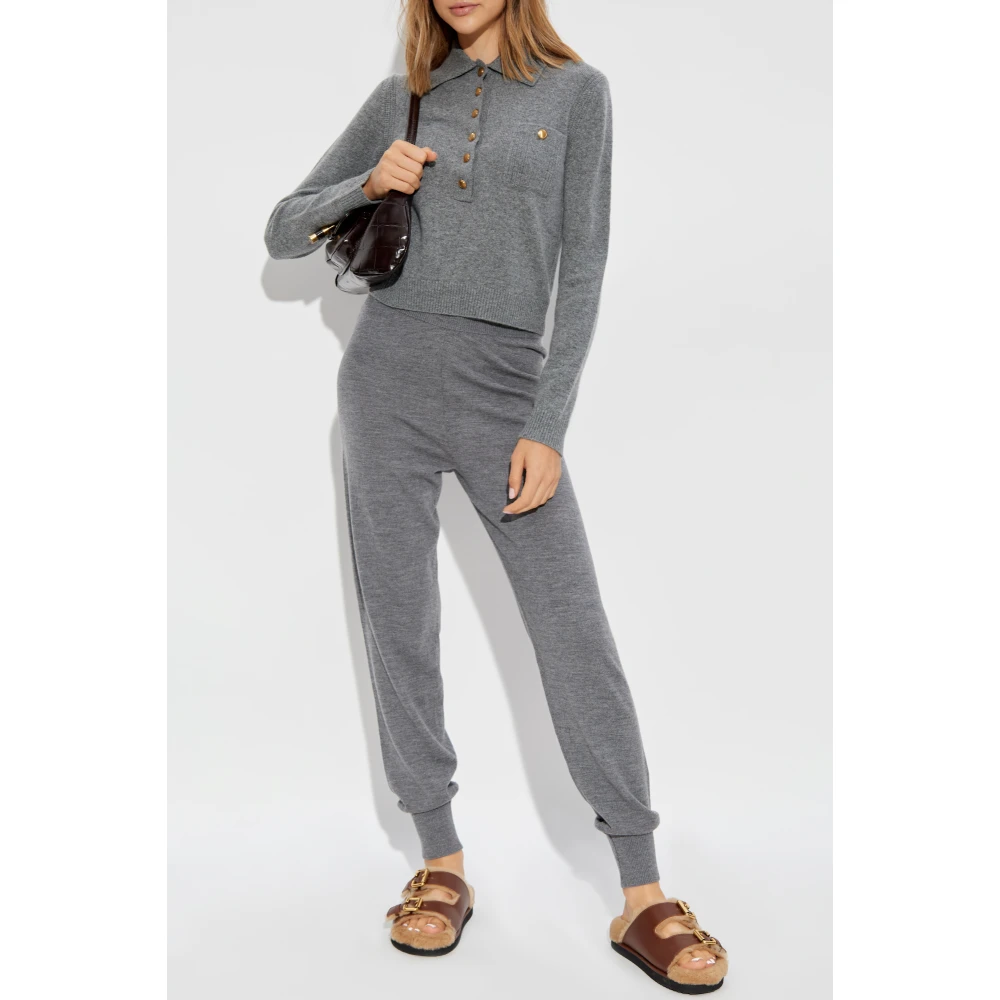 Chloé Wollen broek Gray Dames