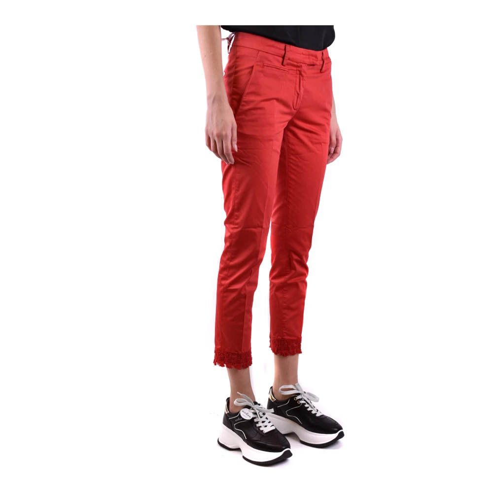 Dondup Trousers Red Dames