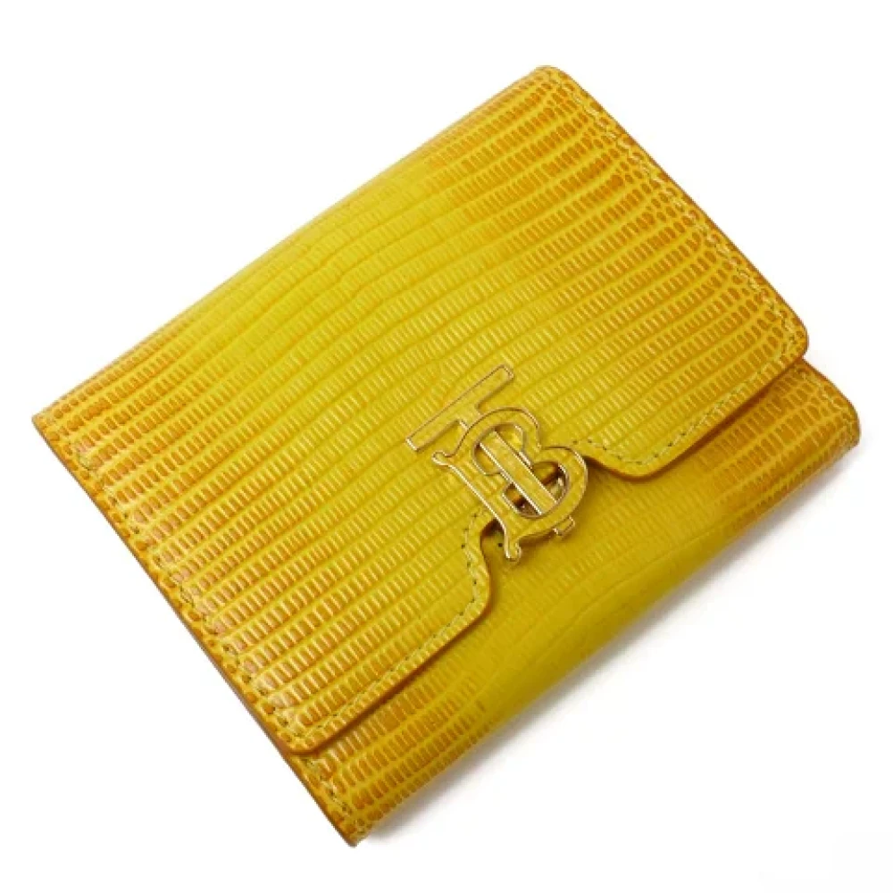 Burberry Vintage Pre-owned Canvas wallets Yellow Dames