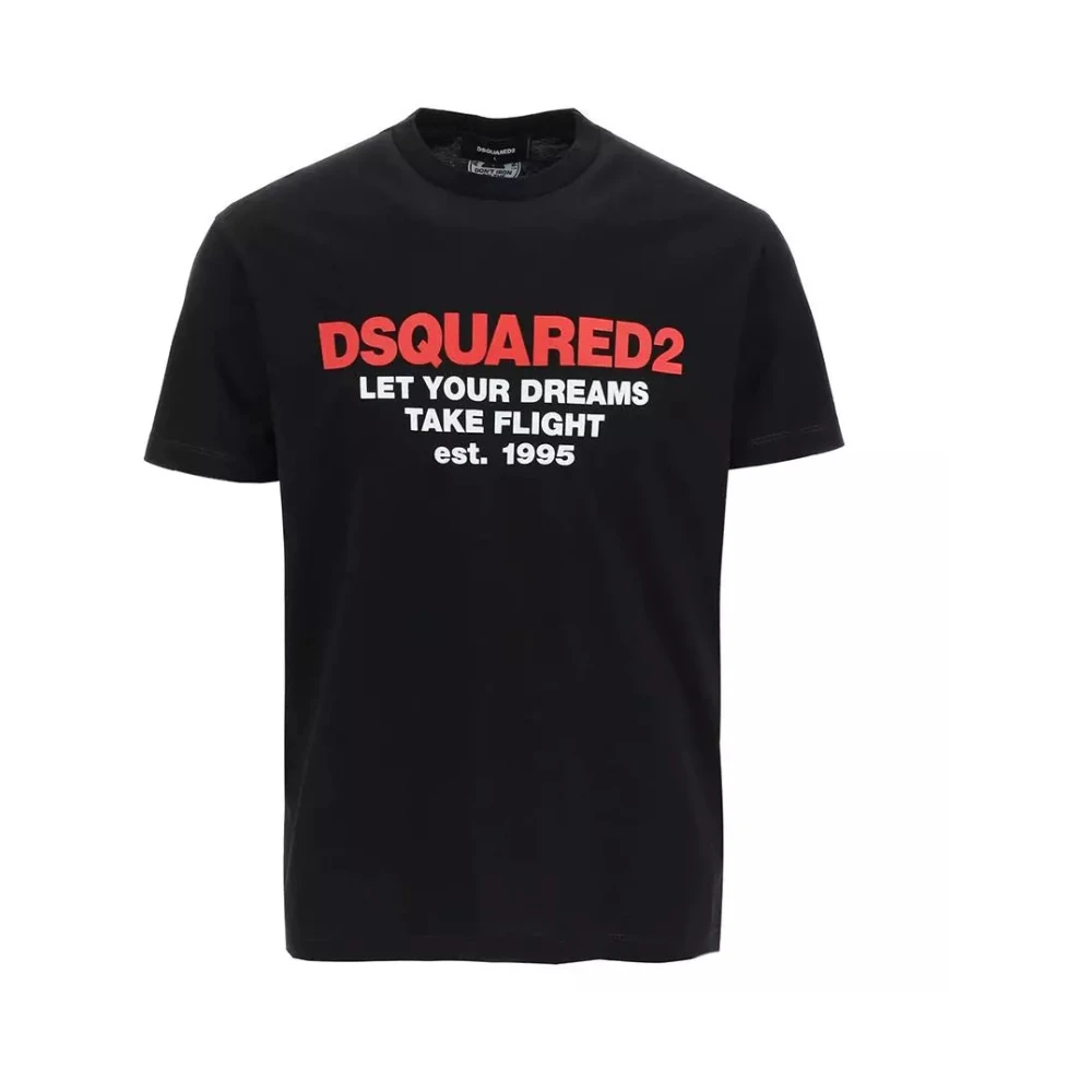 Dsquared2 Zwart T-Shirt Klassiek Model Black Heren