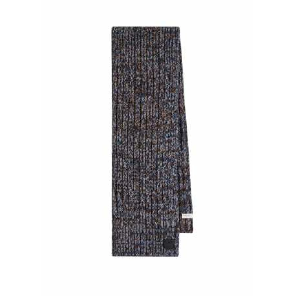 Paul Smith Chunky Blauw Choco Geribbeld Sjaal Blue Unisex