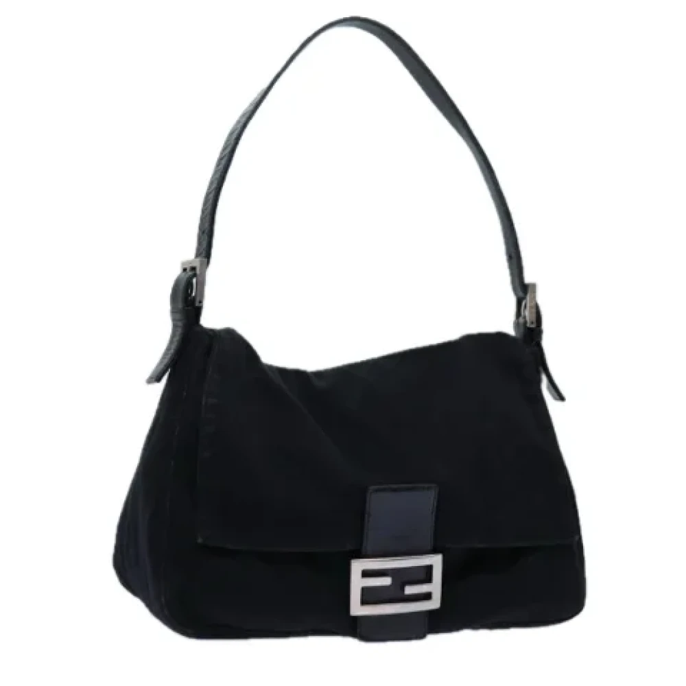 Fendi Vintage Pre-owned Nylon shoulder-bags Black Dames