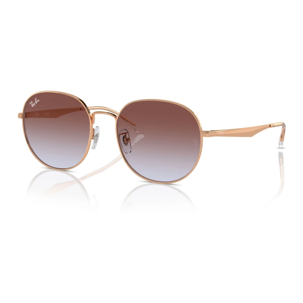 Ray-Ban Yellow Sunglasses, Unisex, 57 Mm, Rose Gold/Violet Shaded Sunglasses