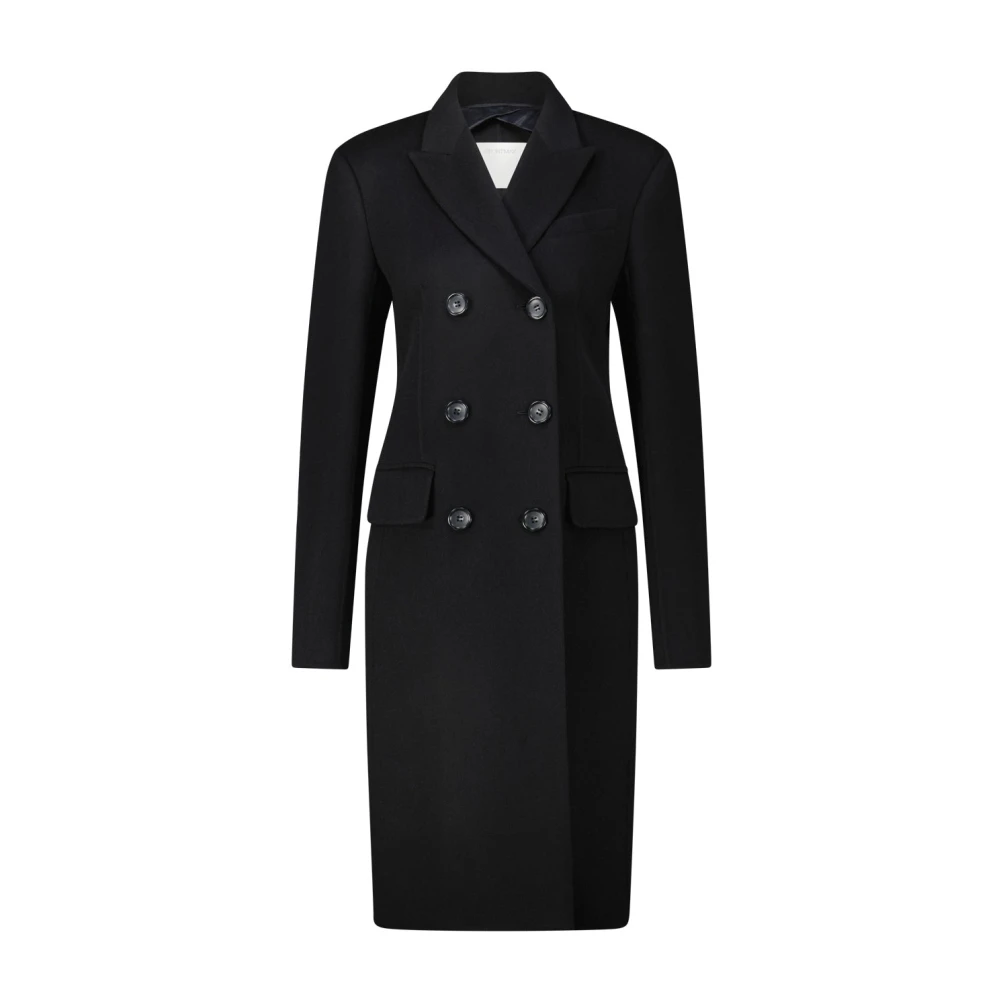 SPORTMAX Wollen jas Morgana met vrouwelijke details Black Dames