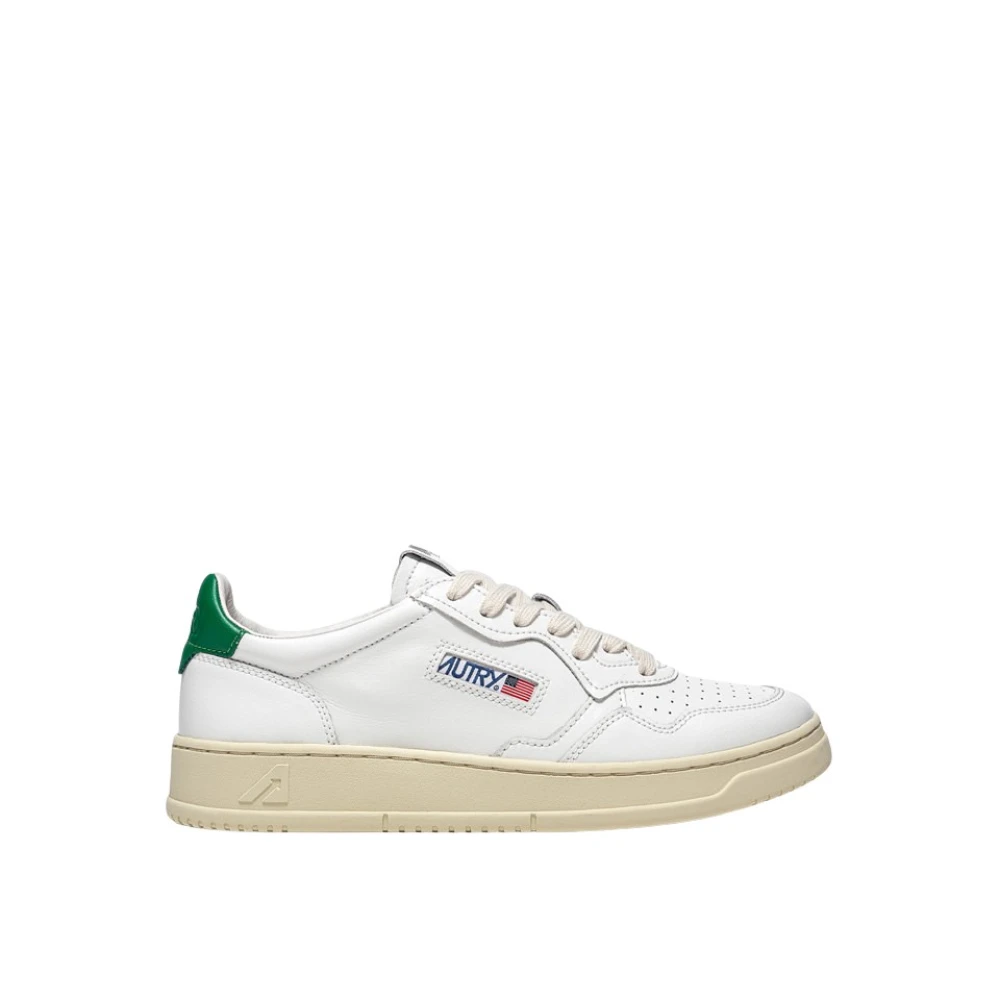 Autry Vintage Stil Låg Topp Läder Sneakers White, Dam