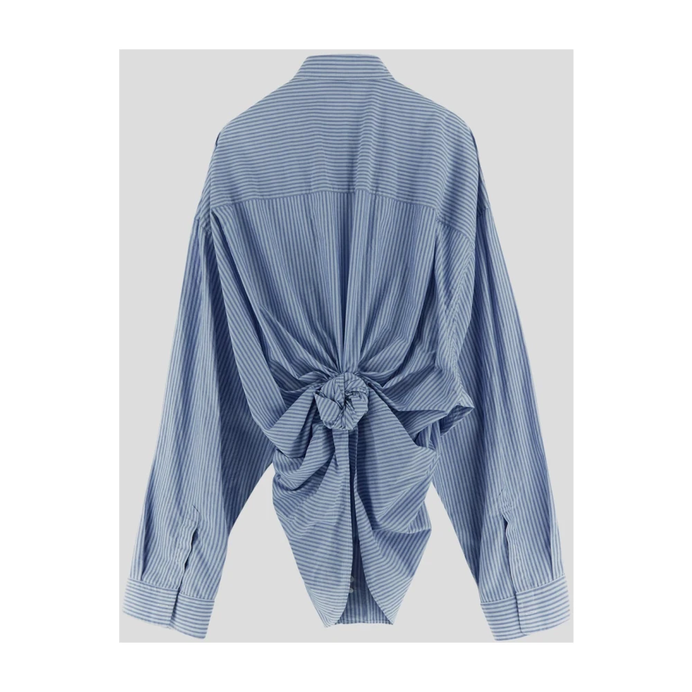 Balenciaga Damesmode Shirt Blue Dames