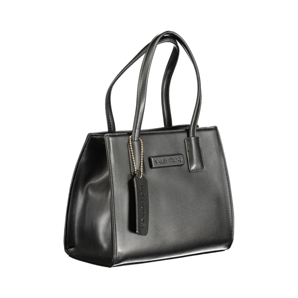 Valentino by Mario Valentino Zwarte polyethyleen handtas met verstelbare schouderband en binnenzak Black Dames