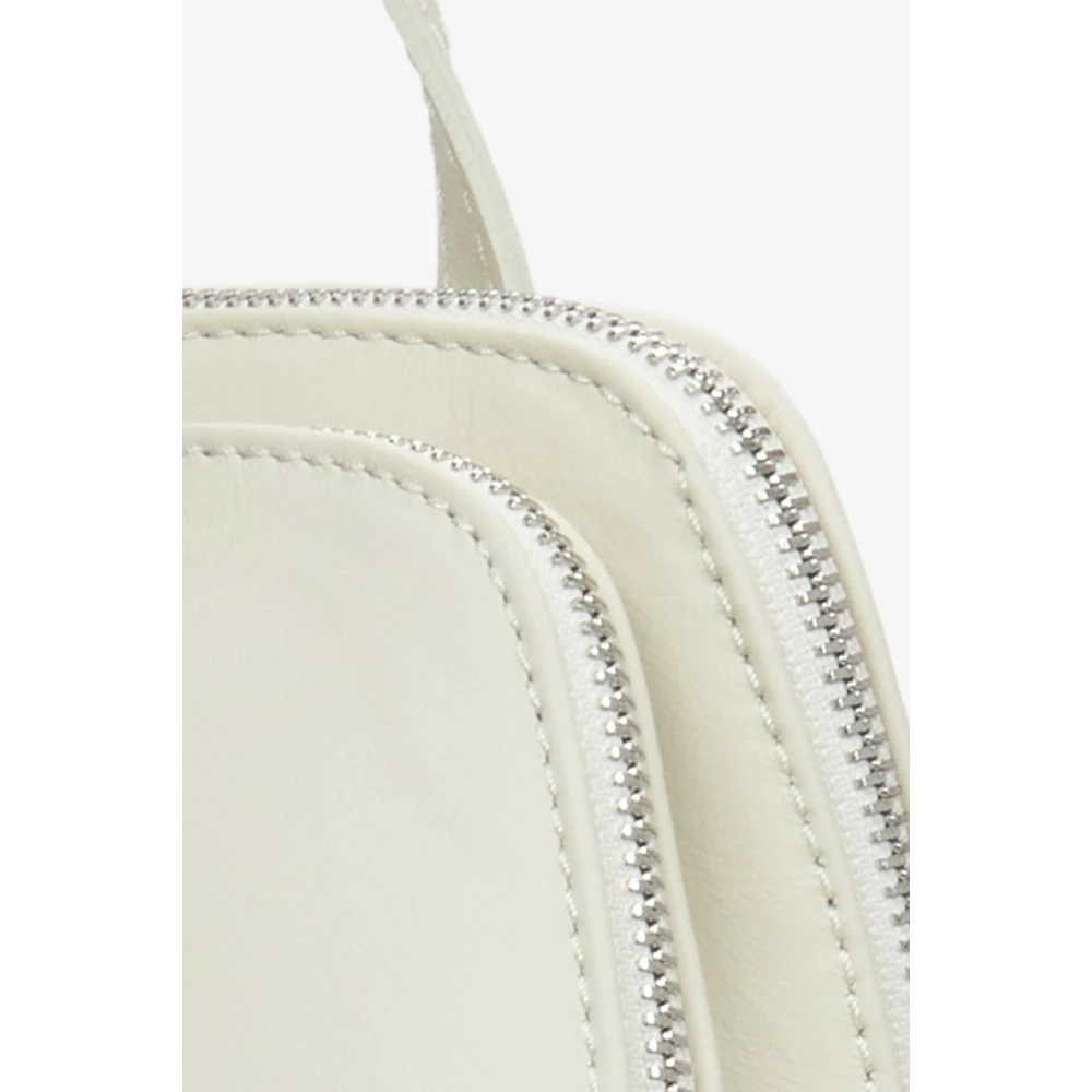 Estro Dames Melkachtig-Beige Rugzak gemaakt van Echt Leer Er00115040 Beige Dames