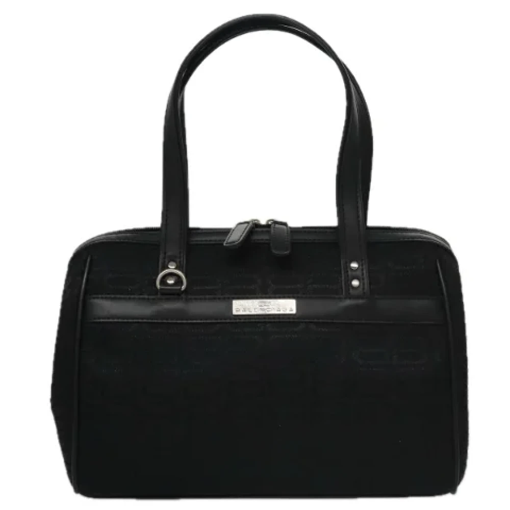 Balenciaga Vintage Pre-owned Canvas handbags Black Dames