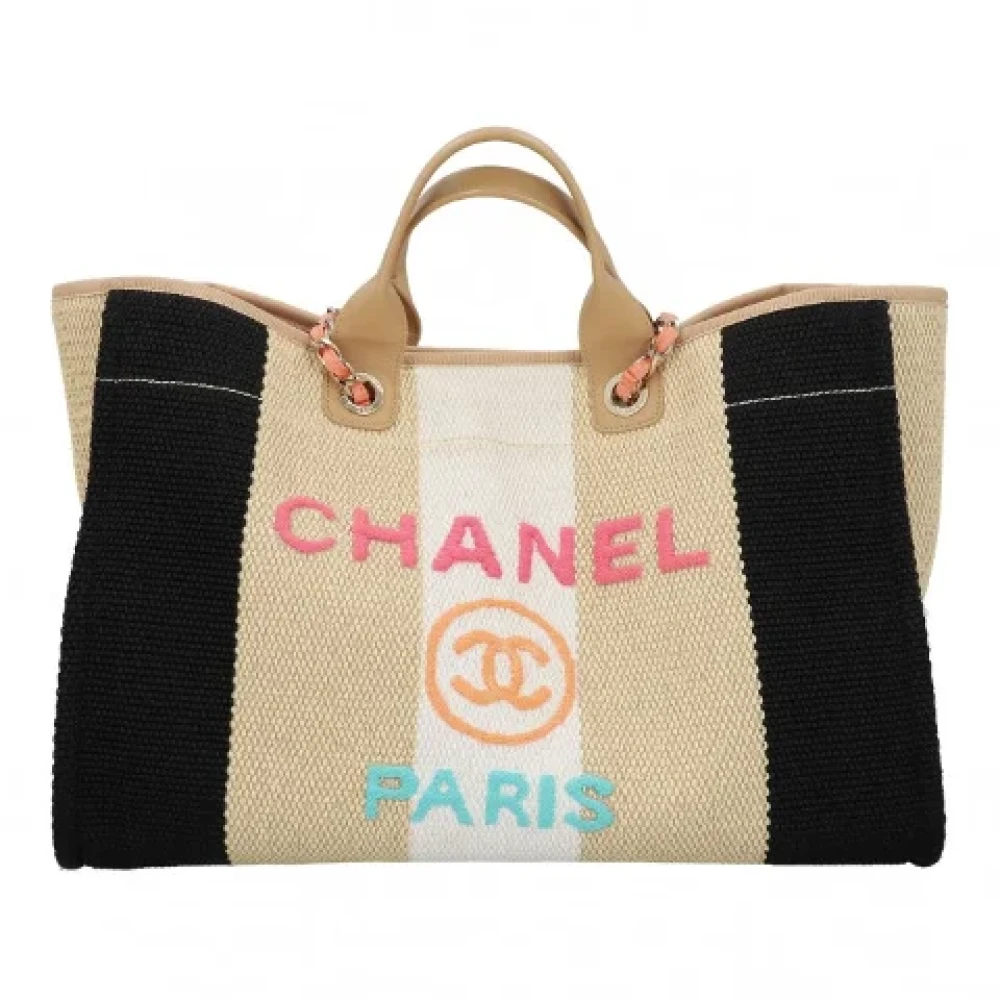 Chanel Vintage Pre-owned Raffia chanel-bags Beige Dames