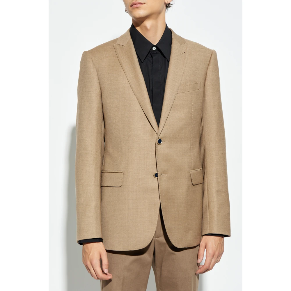 Emporio Armani Blazer met gesloten revers Beige Heren