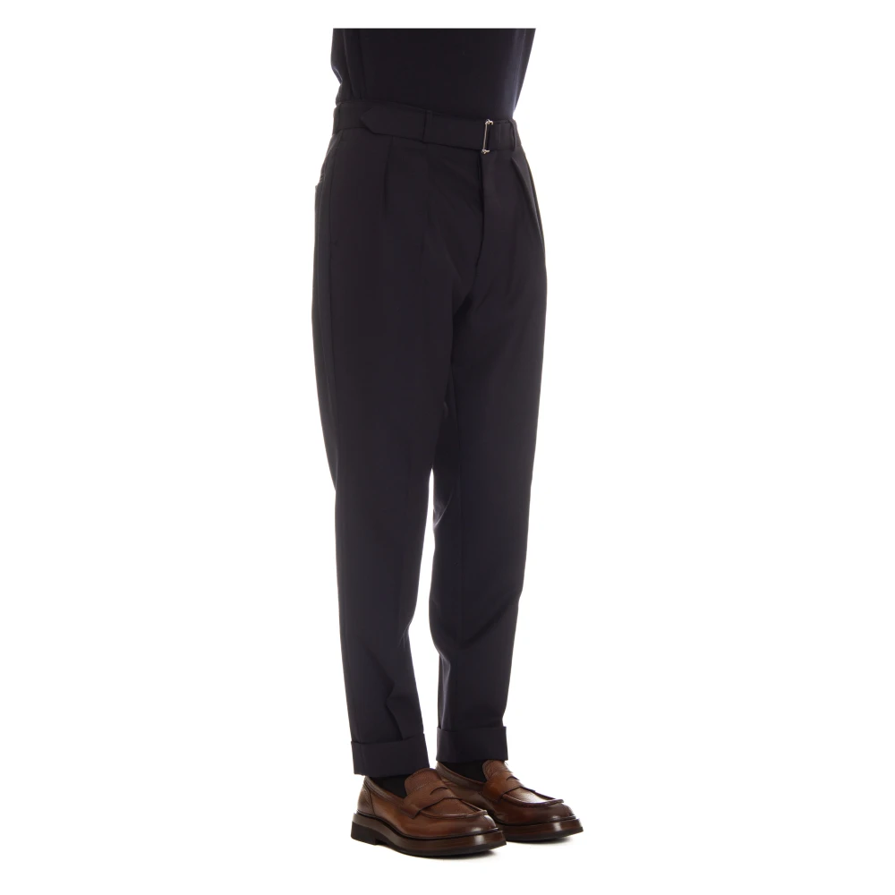 Officine Générale Blauwe Wollen Broek Pierre Model Blue Heren