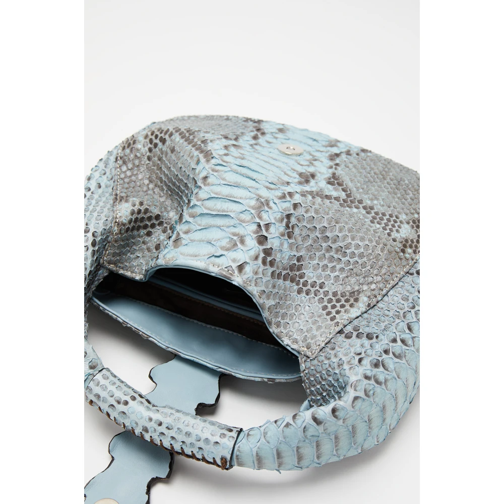 Biagini Mini Avio Handtas in Python en Krokodillenleer Multicolor Dames