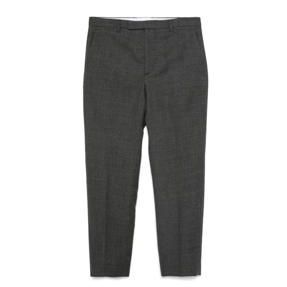 Gucci Antracietgrijze wollen tailored broek Gray Heren