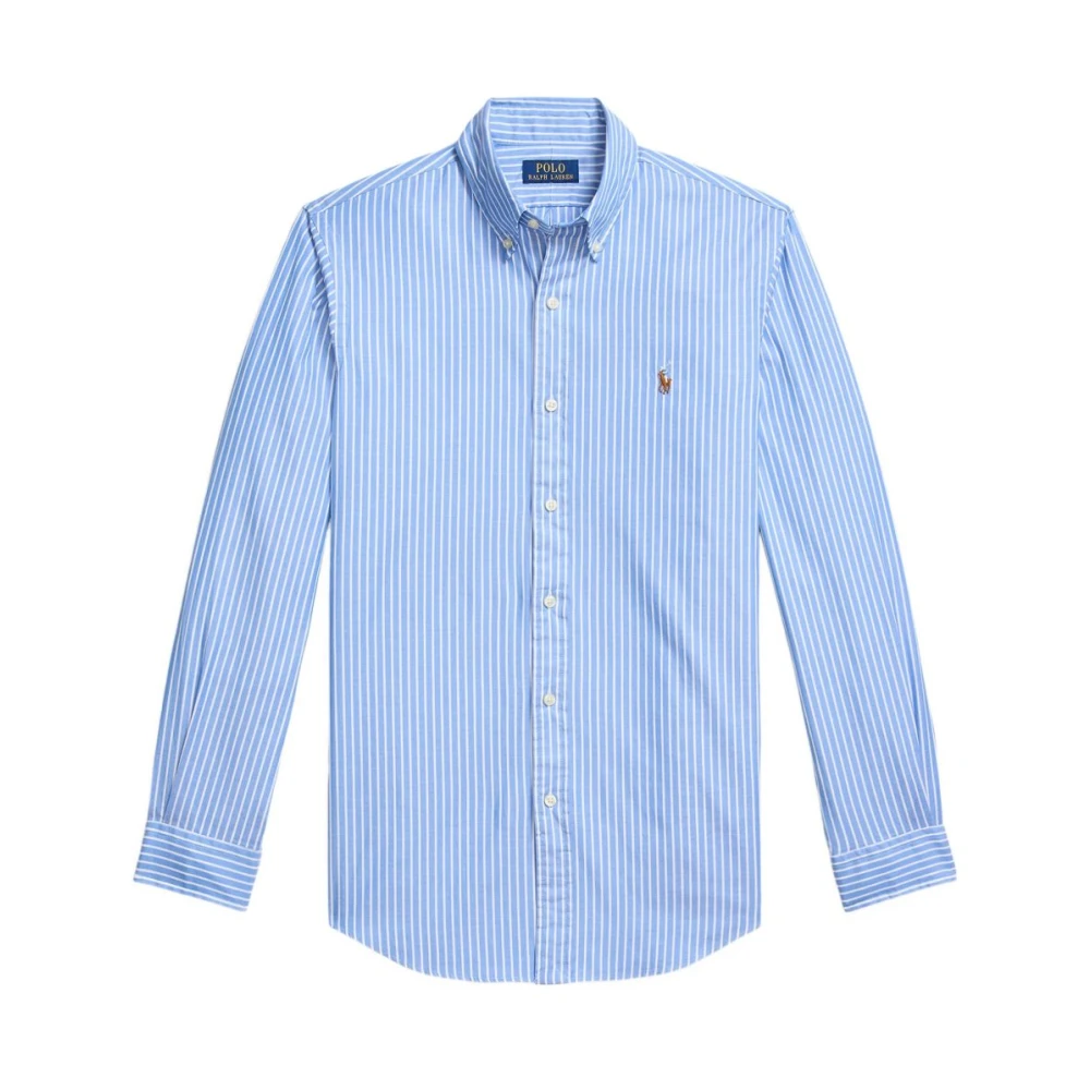 Polo Ralph Lauren Uomo Blu Camicia E Bianca Aw25