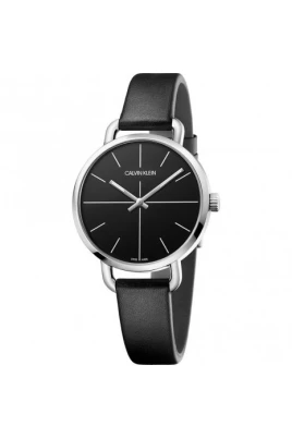 Elegant Kvarts Klocka med Svart Urtavla och Läderarmband
