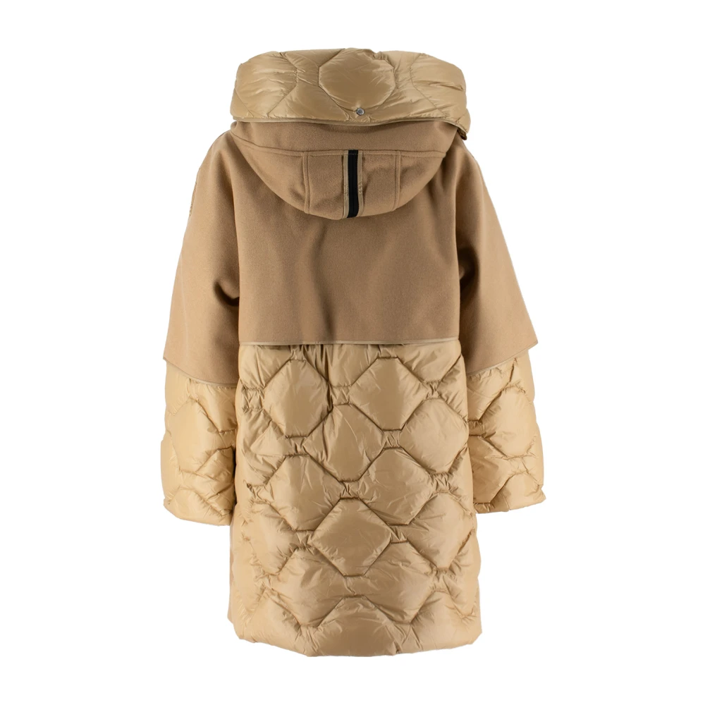 Parajumpers Gewatteerde wollen jas met quilt-details Brown Dames