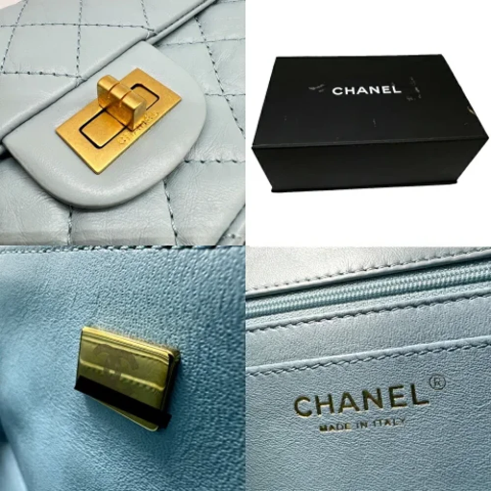 Chanel Vintage Pre-owned Leather chanel-bags Blue Dames