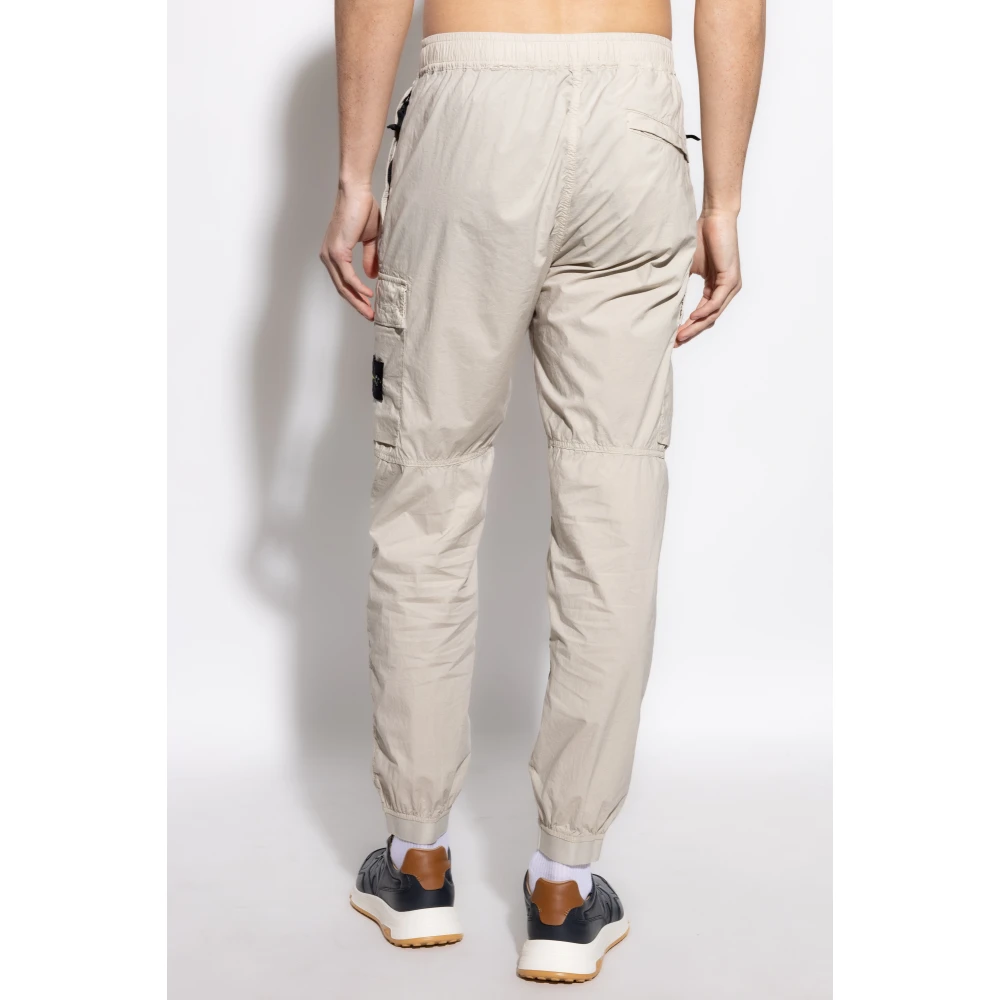 Stone Island Broek met logo Beige Heren