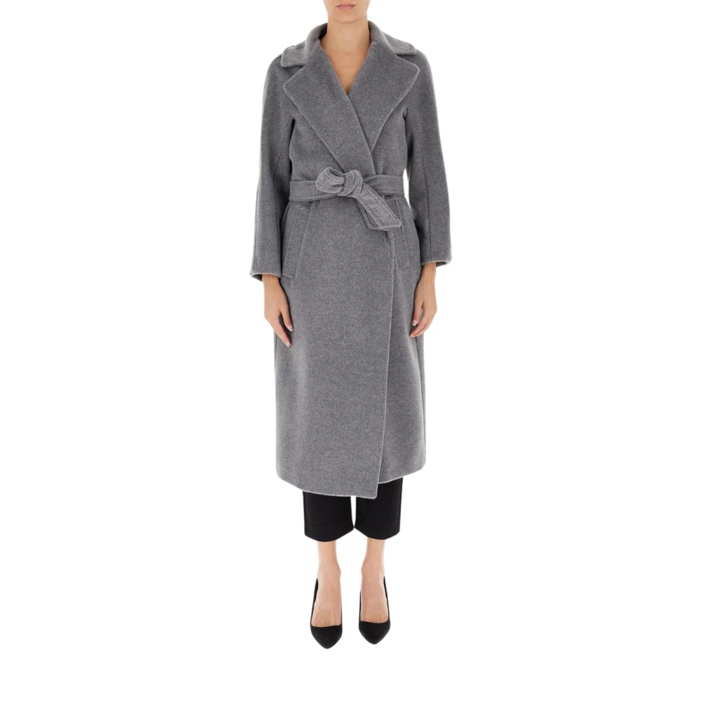Max Mara Elegante Wollen Jas Tempera Gray Dames