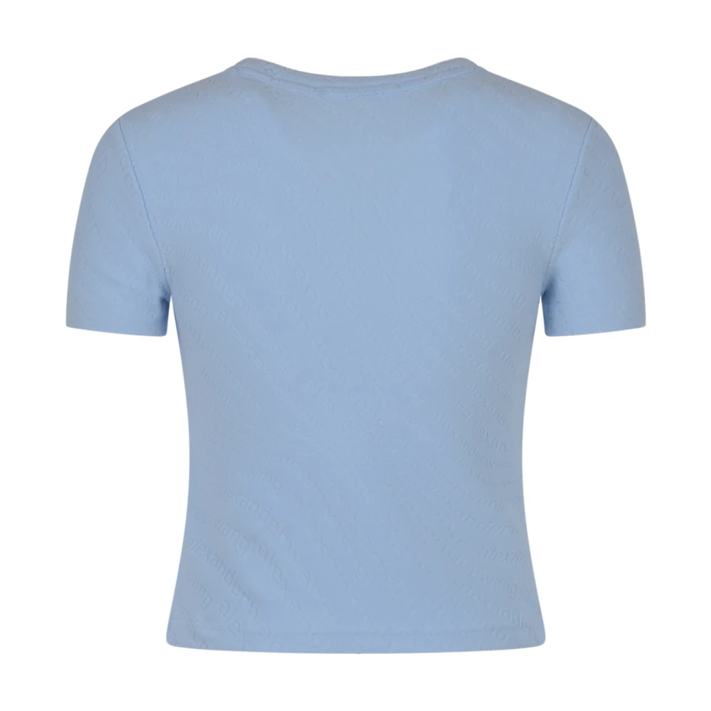 alexander wang Blauwe Crew Neck Baby Tee Shirt Blue Dames